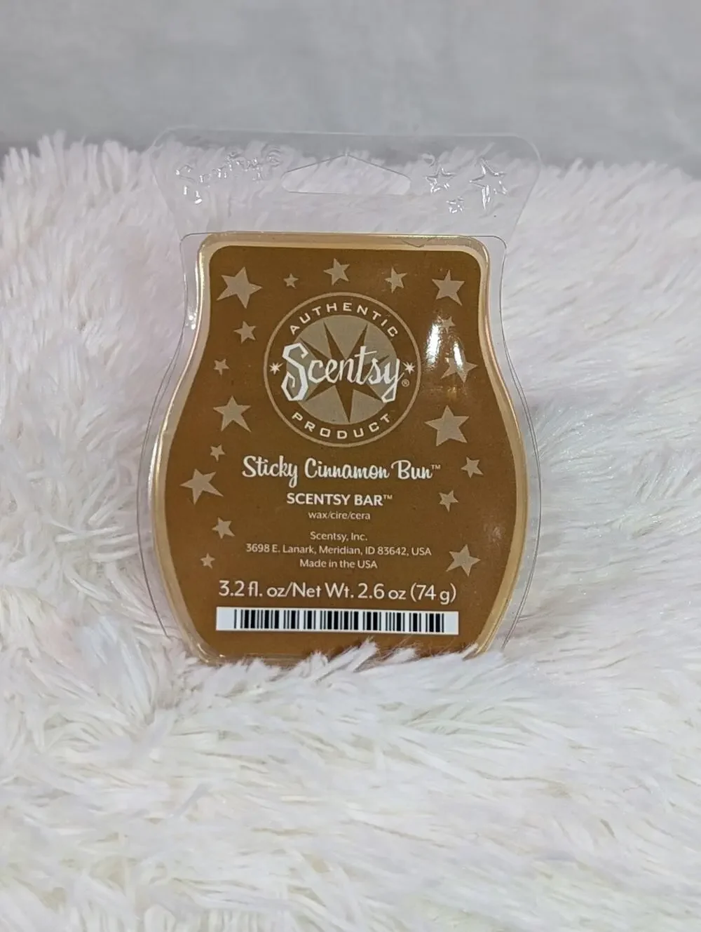Scentsy Sticky Cinnamon Bun Wax Bar - Retired Scent 3.2 fl oz